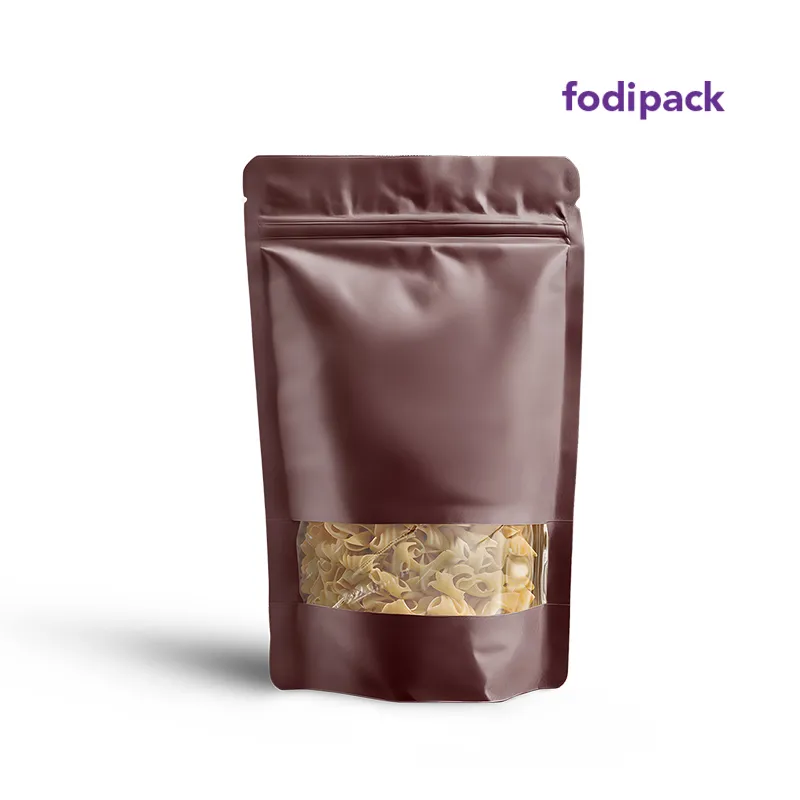 8.5" x 11" Coffee Standup Window Pouch