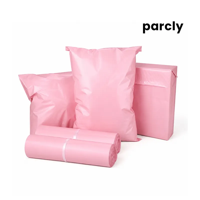 06"x06"+2" Pink Courier Poly Bag (13 mm)