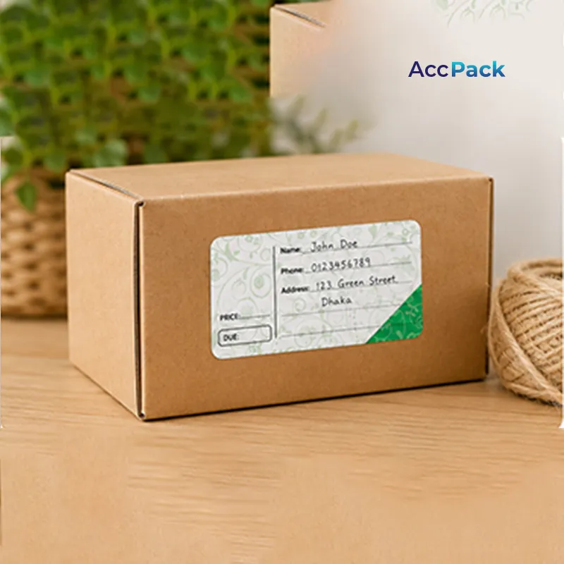 2.5" x 5" Green Adhesive Contact label