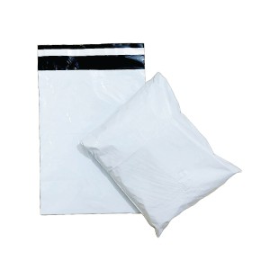 14"x18"+2" TAMPER PROOF WHITE POLY COURIER BAG