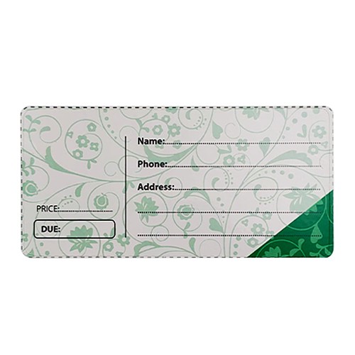 2.5"x5" Green Adhesive Contact Label