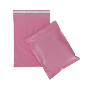 6"x8"+2" SECURITY PINK POLY COURIER BAG.