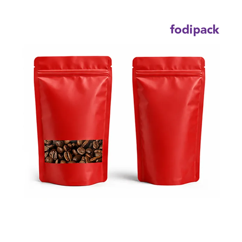 8.5" x 11" Red Standup Window Pouch