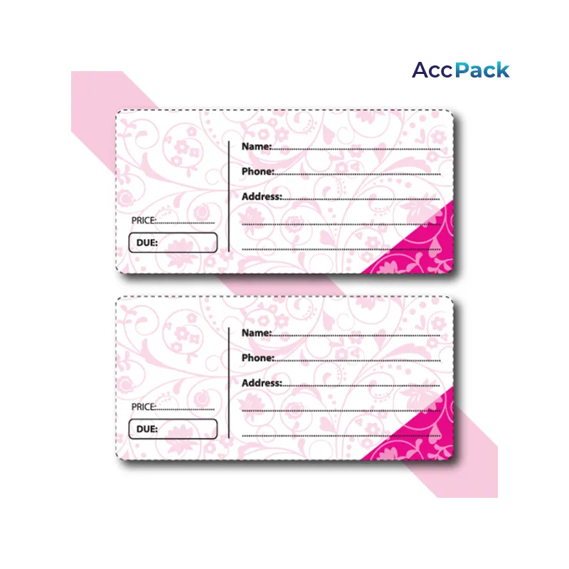 2.5" x 5" Pink Adhesive Contact label