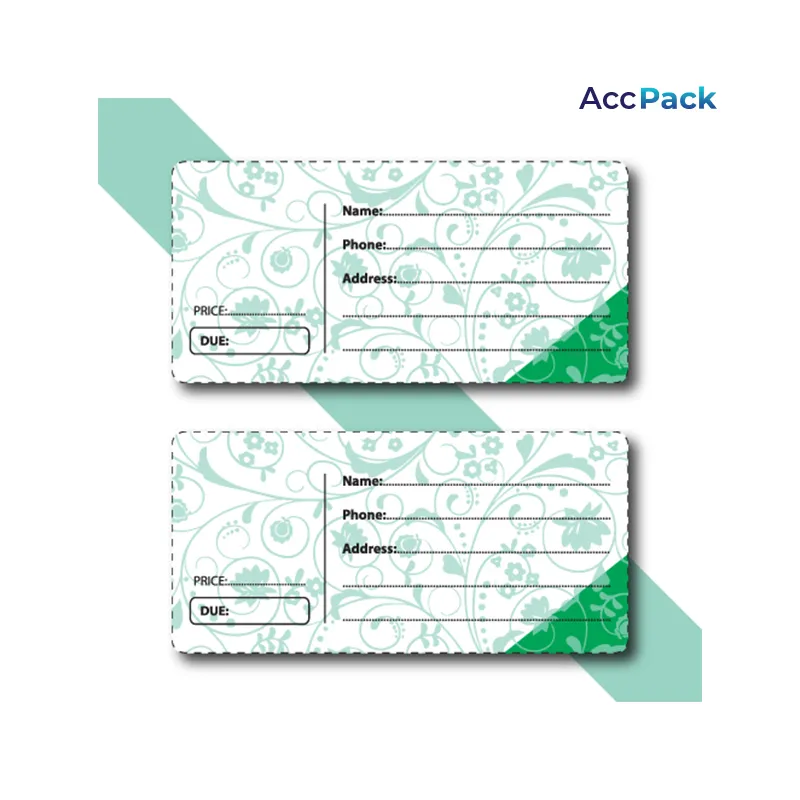2.5" x 5" Green Adhesive Contact label