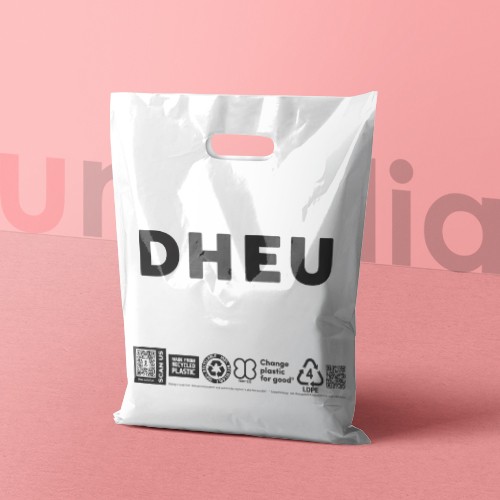 7" X 10" Reusable Custom D-Cut Shopping Bag