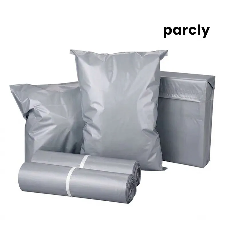 06"x06"+2" Silver Courier Poly Bag (13 mm)
